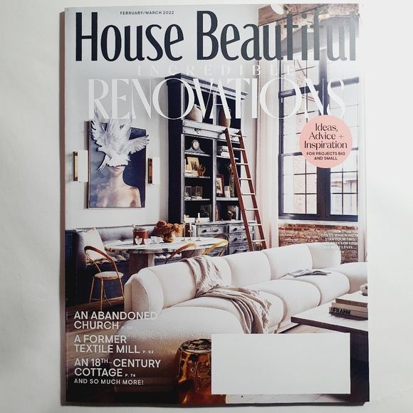 House Beautiful Magazine February March 2022 Incredible Renovations Issue Design - Picture 1 of 2